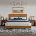 thumbnail image 2 of Charlotte King Solid Wood Low Profile Platform Bed in Light Toffee, 2 of 14