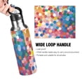 thumbnail image 4 of Yayeee 20oz Insulated Water Bottle Double Wall Stainless Steel with Flip Straw Lid, Light Colorful Circles, 4 of 7