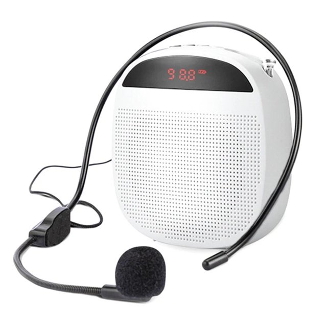 Portable Voice Amplifier Wired Voice Amplifiers Speaker FM Radio Headworn Microphone Loudspeaker ,Loud Volume