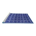 thumbnail image 2 of Ahgly Company Machine Washable Indoor Square Oriental Blue Modern Area Rugs, 5' Square, 2 of 4