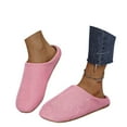 thumbnail image 2 of KANG Cozy Striped Slippers Indoor Outdoor Soft Comfortable Warm Slip On Fuzzy Home Shoes For Ladies, 2 of 9