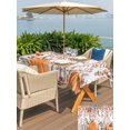 thumbnail image 4 of Outdoor Tablecloth with Umbrella Hole and Zipper, Orange Grey Fall Rectangle Table Cloth 60x84 Inch Waterproof Tablecloth, Thanksgiving Botanical Farmhouse Picnic Table Cover for Patio Camping, 4 of 7