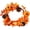 Pinecone Pumpkin, variant on Artificial Pumpkin Fall Wreath, Autumn Theme Artificial Wreath with Maple Leaves, Fake Pumpkin Flower Garland for Halloween Thanksgiving Day Wedding Front Door Wall Hanging Home Decor