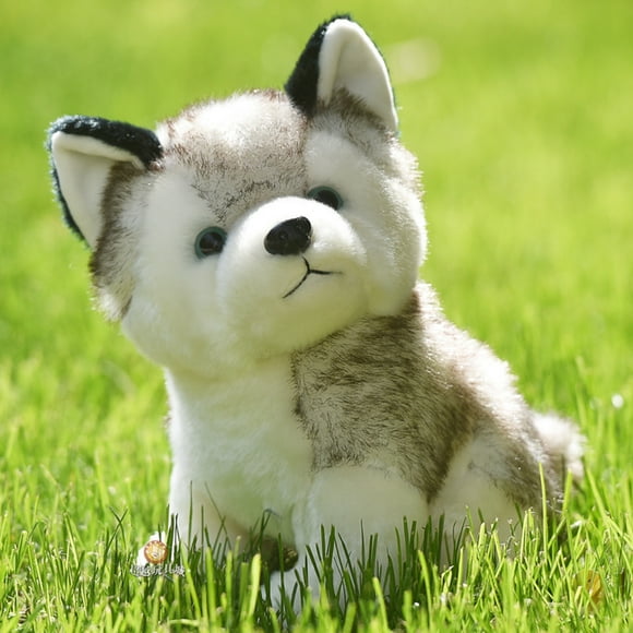 Flmtop Cute Husky Puppy Dog Soft Plush Doll Sleeping Toy Kids Gift Home Decoration