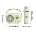 thumbnail image 2 of Xecvkr Mini Karaoke Machine Bluetooth Retro Microphone Set Cute Handheld Portable Speaker Kids Adults Wireless 4.3x3.1x2in 1pc, 2 of 8