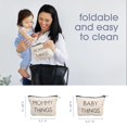 thumbnail image 2 of Mommy and Baby Things Pouch Set – Canvas Zipper Organizer Bags for Diaper Bag, Travel, Hospital or Nursery Essentials, New Mom Gift, 2 of 5