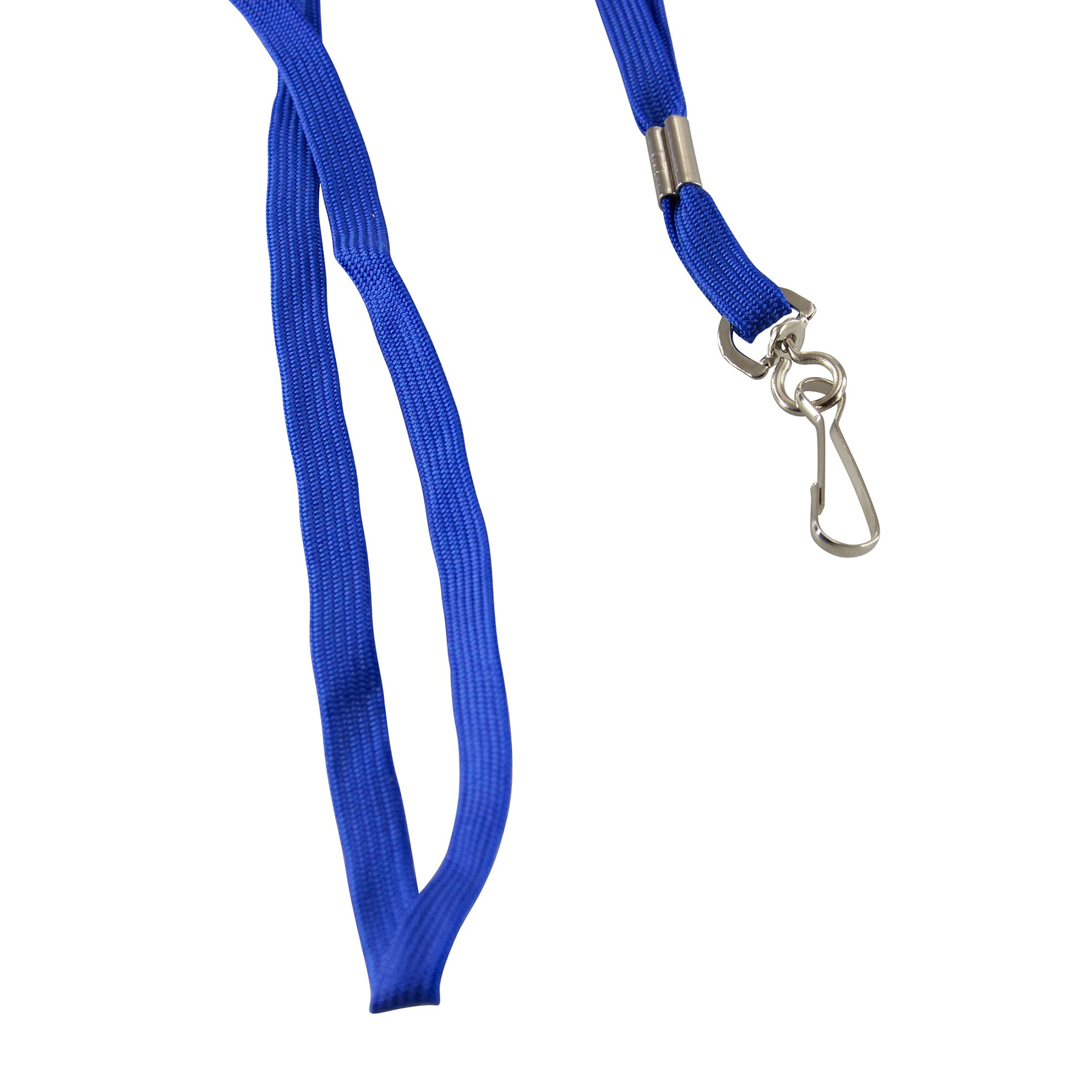 SICURIX Flat Lanyard with J Hook, Blue, Pack of 100