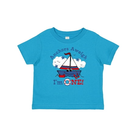 

Inktastic Little Sailboat 1st Birthday Gift Baby Boy T-Shirt