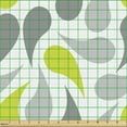 thumbnail image 2 of Ambesonne Geometric Fabric by the Yard Upholstery, Abstract Paisley, 1 Yard, Yellow Green Grey White, 2 of 5