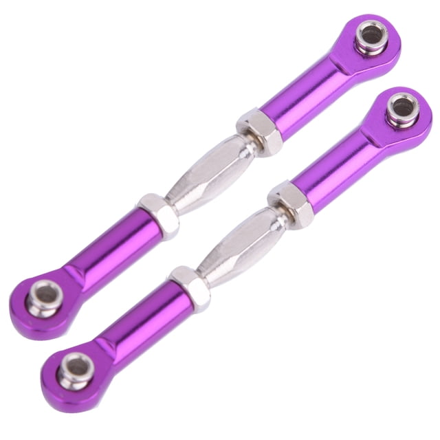 2 unids/set varilla de tracción de dirección de aleación de aluminio para coche modelo HSP 94111 94188 94118 RC (púrpura)
