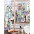 thumbnail image 2 of Happy Easter Kitchen Dish Towels for Drying Dishes Set of 2, Spring Bunny Colorful Eggs Wooden Grain Waffle Weave Microfiber Hand Tea Bathroom Towels Quick Dry & Absorbent Towel 15.7x23.6, 2 of 7