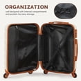 thumbnail image 4 of Gowill 6 Piece Luggage Sets, Lightweight ABS Hard Suitcase with Expandable Travel Duffle Bags, White Tan, 4 of 16