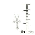 thumbnail image 3 of Sterling Silver with Natural White Topaz Cross Pendant, 3 of 3