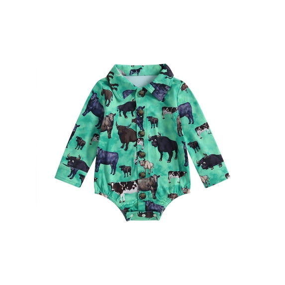 Bagilaanoe Newborn Baby Girl Boy Rompers Shirts Print Long Sleeve Bodysuit 3M 6M 9M 12M 18M Infant Cute One Piece Jumpsuits