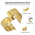 thumbnail image 4 of ZYX Heavy Duty Stainless Steel Band for Apple Watch, Men's Solid Metal Business Strap, Gold, 49mm/46mm/45mm/44mm/42mm(series 3 2 1), 4 of 6