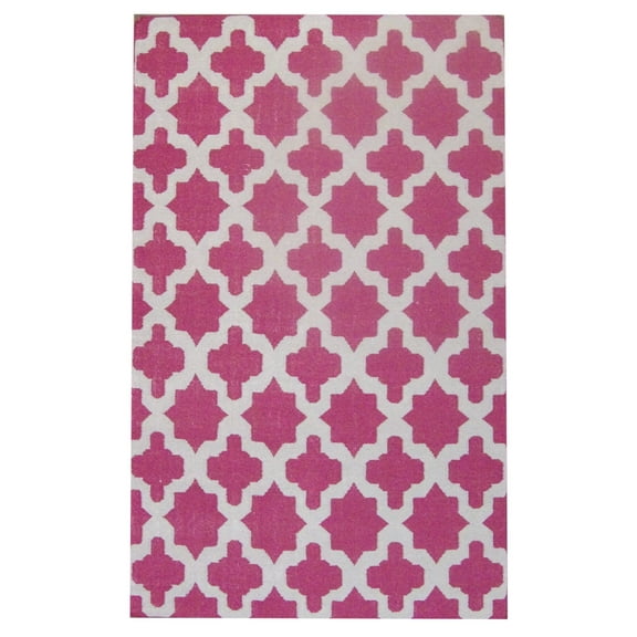 Wahi Rugs Hand Knotted Coastal Flat-Weave Indoor Outdoor Beach 5'0"x8'0" -W826