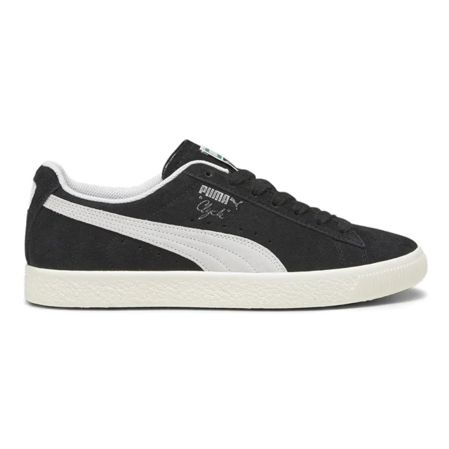 PU & MA Clyde Hairy Suede Lace Up Mens Black Sneakers Casual Shoes 39311502