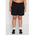 thumbnail image 3 of Womens Plus Size Nylon High Waist Cargo Shorts, 3 of 4