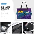 thumbnail image 3 of Sigee Purple and Green Glitter Print Extra Large Waterproof Beach Travel Bag with Zipper - Durable and Versatile for Vacation, Gym, and Daily Use, 3 of 7