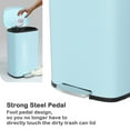 thumbnail image 5 of CL.HPAHKL 13 Gallon(50L) Kitchen Trash Can with Lid，Stainless Steel Garbage Can with Soft-Close Foot Pedal and Removable Inner Bucket, Trash Bin for Bathroom Bedroom Home Office, Blue, 5 of 8