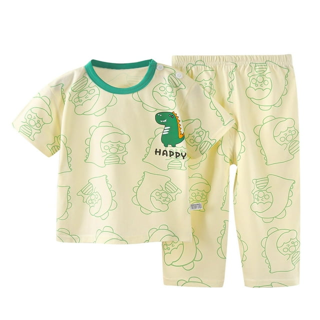 TZEWGL Cartoon Printed Short Sleeved Tops And Pants Clothes Sets For Child 2 Piece Sets For Kids size 18-24M