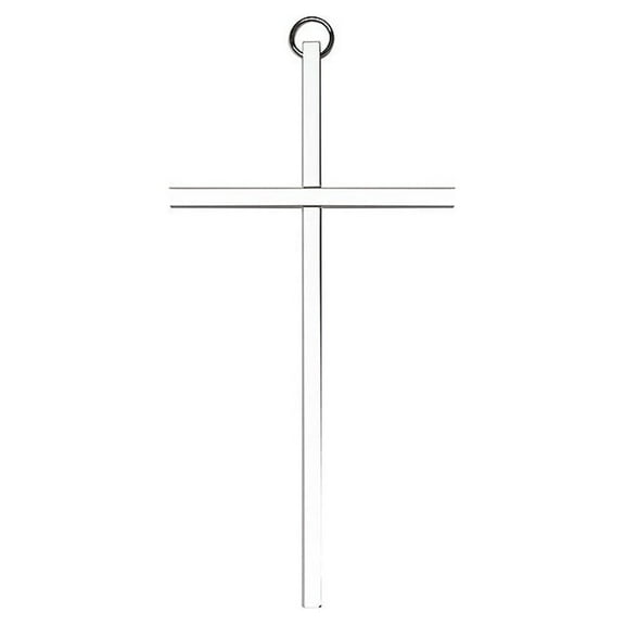 6 inch Plain Polished Silver Finish Cross