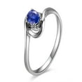 thumbnail image 1 of Solitaire Sapphire Engagement Ring On 10K White Gold, Promise Ring, Anniversary Ring, 1 of 4