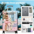 thumbnail image 2 of Travel Luggage Cover Suitcase Girl Protector Storage Fits 18-32 Inch Luggage Flower Luggage Protector Wheel Covers Patterned Travel with Pocket Elastic Luggage Anti-scratch Suitcase Cover XL, 2 of 6