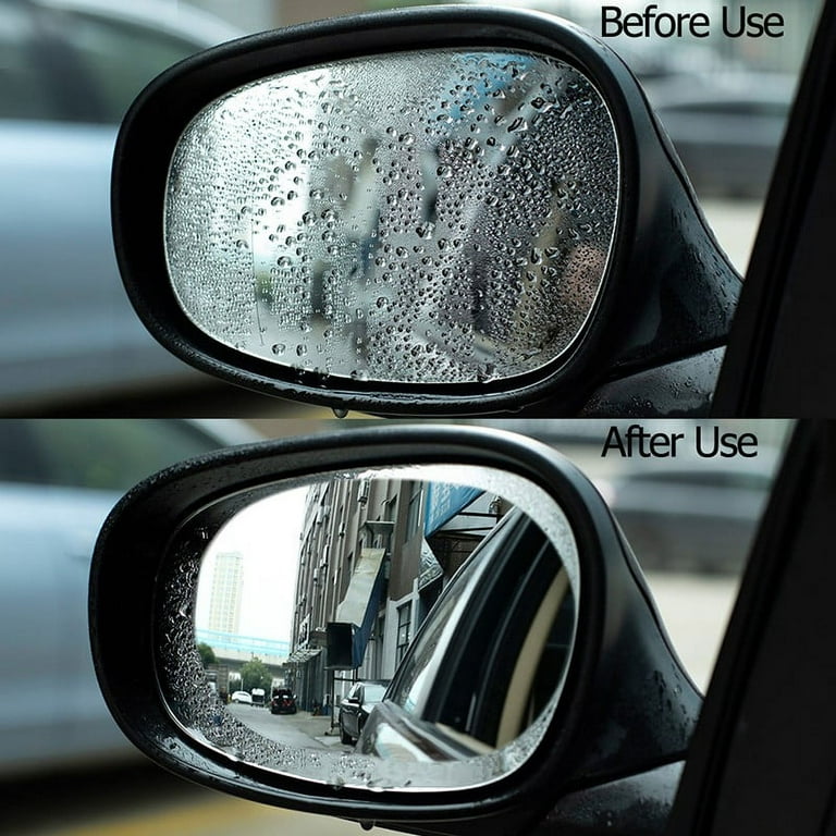 2pcs Car Rearview Mirror Protective Anti-fog Anti-glare Oval Film 100*145MM  