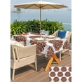 thumbnail image 4 of Outdoor Tablecloth with Umbrella Hole and Zipper, Brown Dahlia Rectangle Table Cloth 60x84 Inch Waterproof Tablecloth, Vintage Abstract Grey Flowers Floral Picnic Table Cover for Patio Camping, 4 of 7