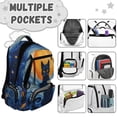 thumbnail image 6 of FKELYI Art Cat Moon Print 17 Inch Kids Backpack for Elementary Student Schoolbag for Boys Girls Bookbag School Backpacks Casual Daypack Travel Rucksack with Multi-Pockets, 6 of 6