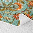 thumbnail image 5 of Homewish Retro Boho Flower Quilt King,Bohemian Exotic Style King Coverlet Set,Green Orange,3-Piece, 5 of 7