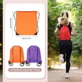 thumbnail image 2 of Drawstring Backpack Bags, 2 Pack Sports Cinch Sack for Gym Yoga Travel Swimming Beach Orange, Purple, 2 of 6