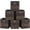 Chestnut Brown, variant on Storage Cubes, Set of 6 Storage Bins with Handles, Foldable Oxford Fabric and Non-Woven Fabric Storage Boxes, 10.2x10.2x11 Inches, Fit Cube Storage Unit, Rustic Brown URFB126B01