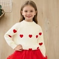 thumbnail image 2 of Posijego Girls Heart Sweaters Valentine's Day Knitted Long Sleeve Sweater Crew Neck Spring Pullover Casual Cute Tops, 2 of 8