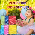 thumbnail image 3 of Birthday Gift Bags Small with Handle Mini Paper Birthday Bags Treat Bags Kraft Colored Party Favor for Shopping Business Goody 48Pcs, 3 of 6