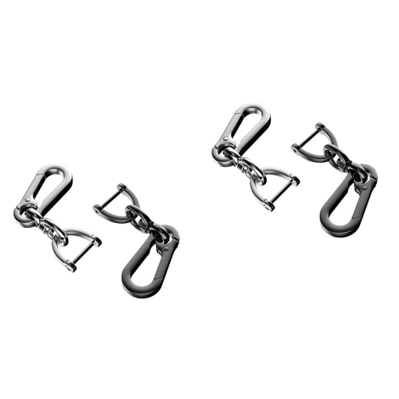 MLINS 4 pcs  Car Keychain High-grade Rotating Horseshoe Buckle Key Rings Holder Metal Keychain Buckle