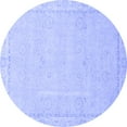 thumbnail image 1 of Ahgly Company Indoor Round Abstract Blue Modern Area Rugs, 4' Round, 1 of 4