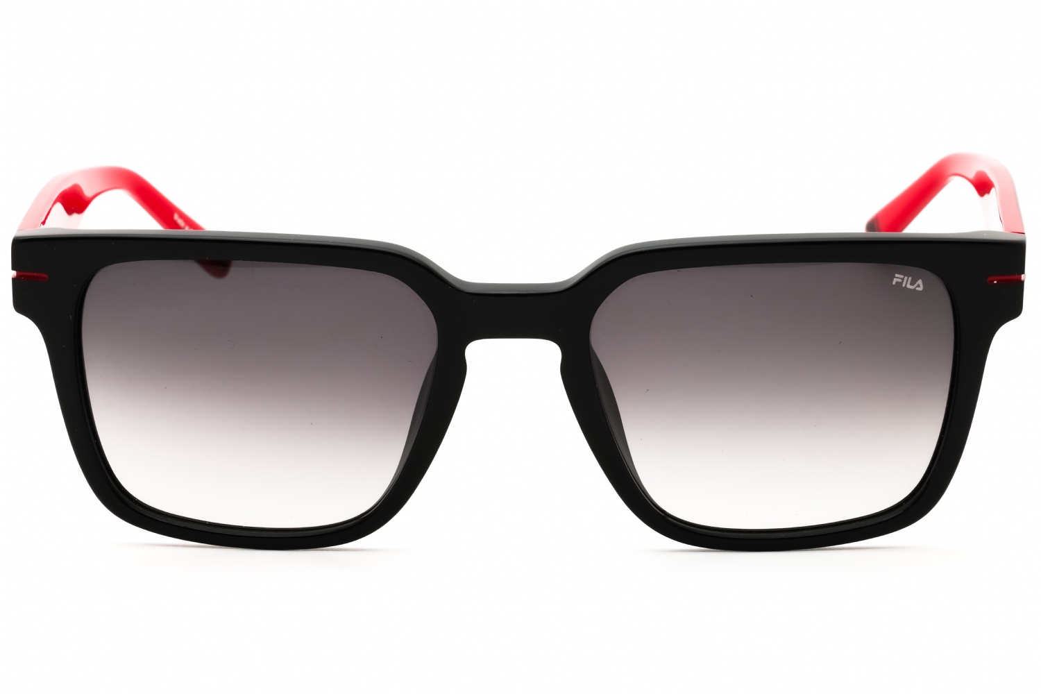 FILA SFI209 700Y 53mm Square Sunglasses Men's Shiny Black