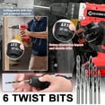 thumbnail image 4 of kit de Tournevis Électrique, Perceuse Portative au Lithium 21v Vitesse Brossée Vitesse Rotation Perceuse Moteur Brossé Moteur Portable au Lithium 21v Moteur de Forage au Lithium 21v 2 Vitesses Eryue 3in1 Perceuse Portative 25, 4 of 5