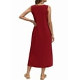 thumbnail image 3 of Fantaslook Long Tank Dresses for Women Summer Sleeveless Button Down Dress Casual Loose Beach Vacation Sundress, 3 of 8