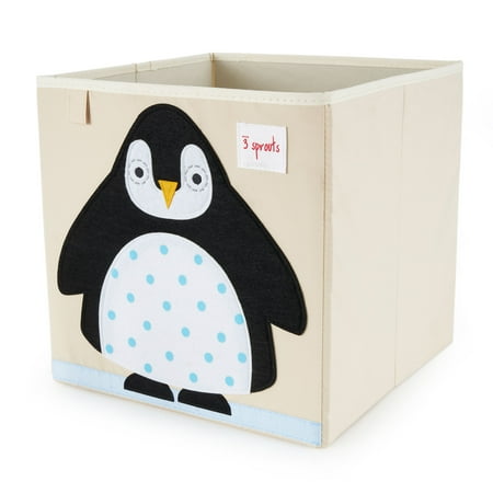 UPC: 0812895001082 | 3 Sprouts Children s Foldable Fabric Storage Cube Soft Toy Bin  Arctic Penguin