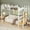 White, variant on Harper & Bright Designs Twin Size Metal Loft Bed with Upper Grid Storage Shelf, Heavy Duty Metal Bed Frame with Storage Staircase for Bedroom Apartment, White