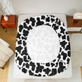 thumbnail image 5 of Manfei Cartoon Cow Print Bed Sheets,Cattle Pattern King Sheets,White Black Sheet Set For Kids,Ultra Soft Home Decor,4-Piece, 5 of 7