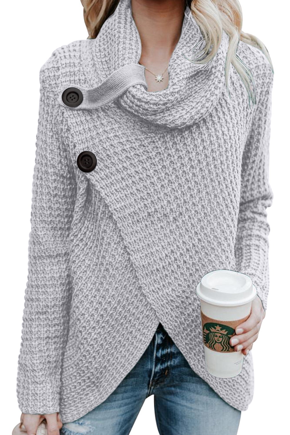 women's gray sweater