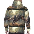 thumbnail image 7 of Haiem Jungle Dinosaur Patterned Men's Hoodie with Kangaroo Pocket - Ideal Pullover Sweatshirt for Daily Wear, Travel, and Home-Large, 7 of 7