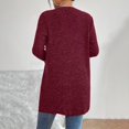 thumbnail image 3 of JUUNthy Cardigan for Womens, Ribbed Knit Open Front Long Sleeve Mid Length Sweater Outerwear with Pockets Black S, 3 of 15
