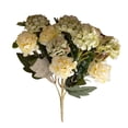 thumbnail image 2 of Artificial Hydrangea Flowers Wedding Bouquet Peony Decor Plastic Flower Arrangements Table Centerpieces Cream, 2 of 8