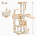 thumbnail image 3 of Demi Bonn 61" Cat Tree Tower for Indoor Cats with Platform and Scratching Posts, Cat Condo Cat Tree House in Pet Supplies, Beige, 3 of 7