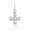 White Gold, variant on Upside Down Cluster Cross Iced Out Hip Hop Pendant